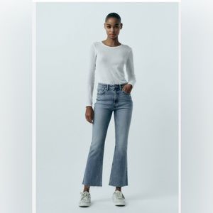 Zara Cropped Flare Jeans